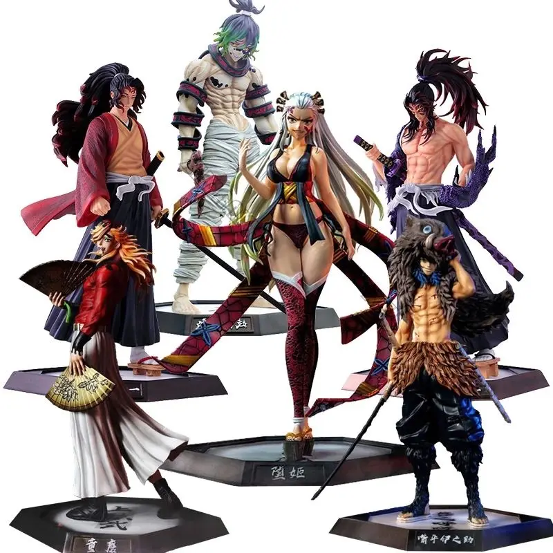 9 Styles 30CM Action Figures Demon Slayer Kimetsu no Yaiba Sabito Daki Hashibira Inosuke Uzui Tengen Toys PVC Anime Figure