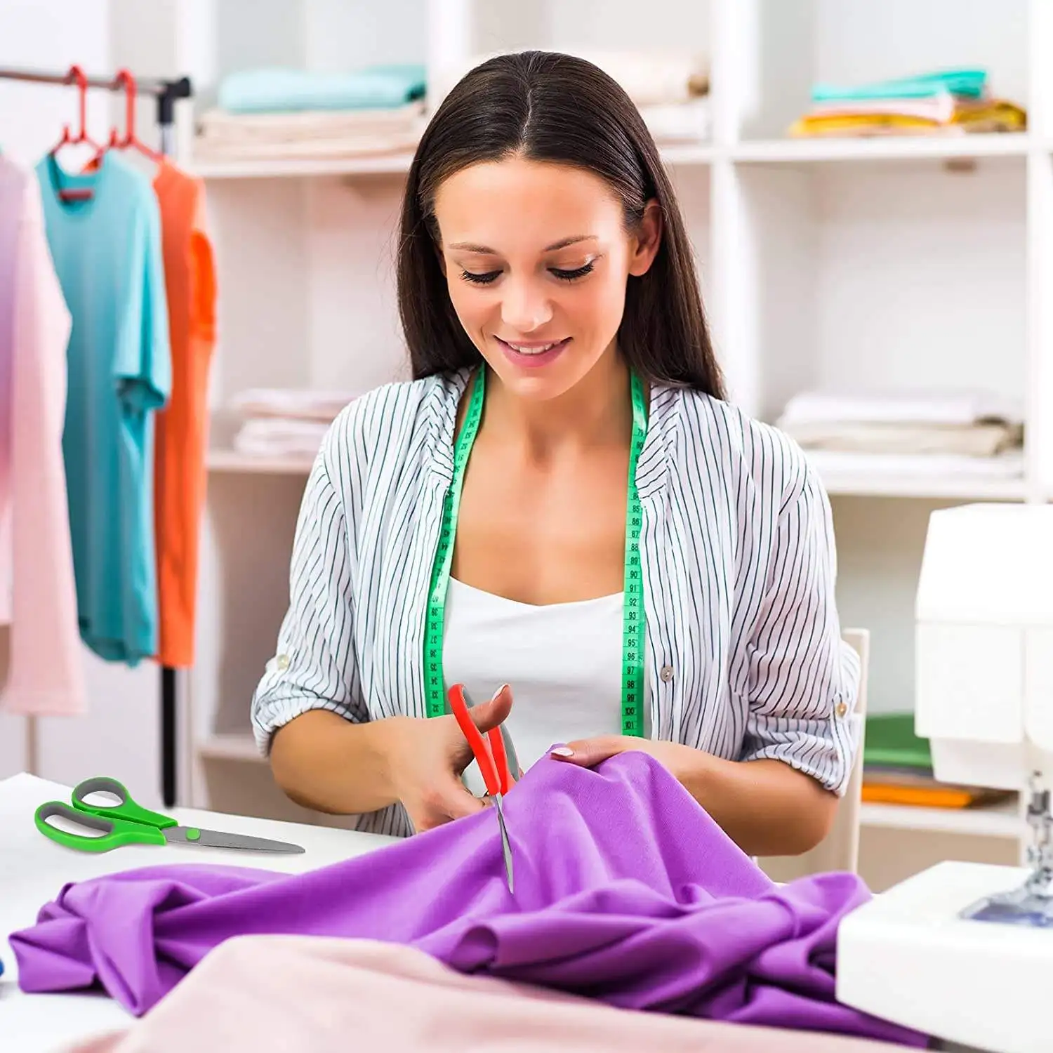 Hot Sale Durable Scissors Tpr Handle Stainless Steel Paper Cutting Office Tailor Scissors Multifunctional Household Tool