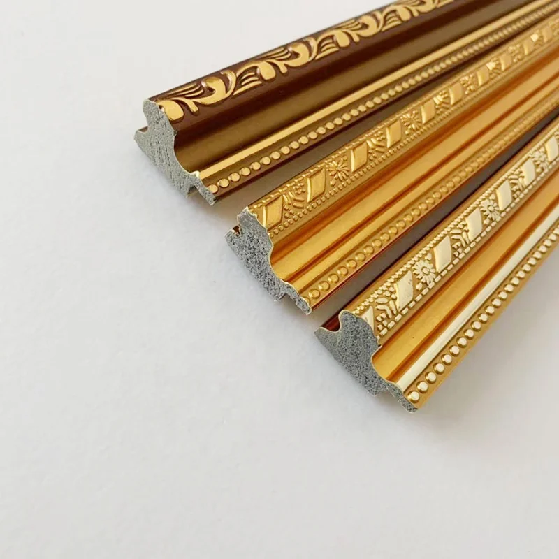 Ruilin factory wholesale high quality golden PS frame moulding