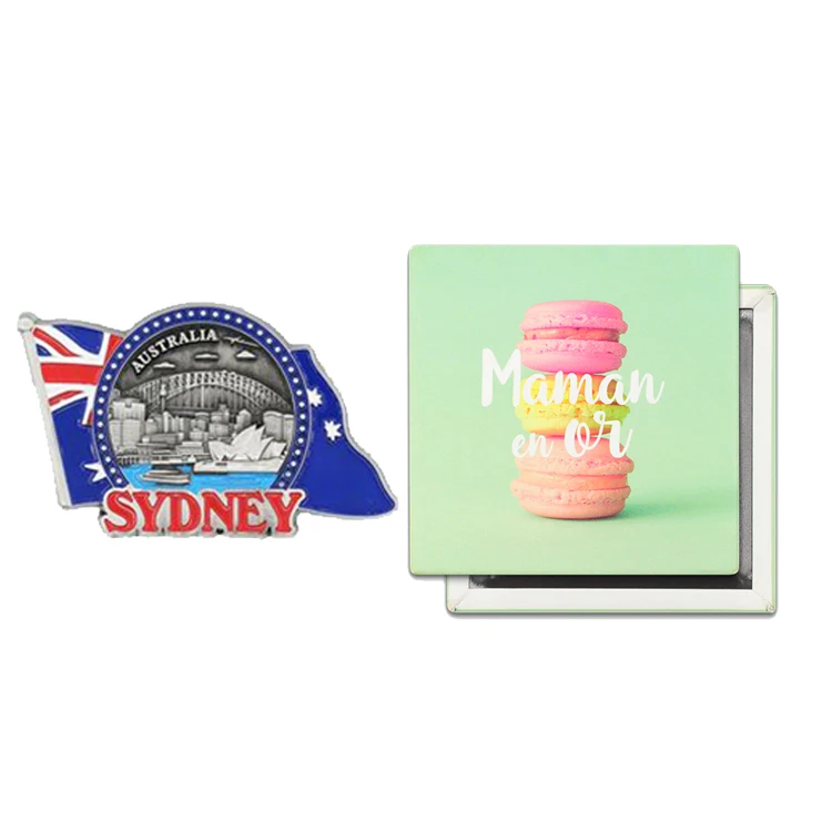 Design Countries Tourist Decorations Custom 3D Resin Metal Crafts Funny Refrigerator Fridge Magnets Real Estate Magnets