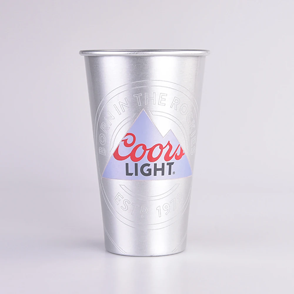 custom aluminum cups beer aluminum mugs 360ml 480ml printing coffee recyle aluminum cola cup