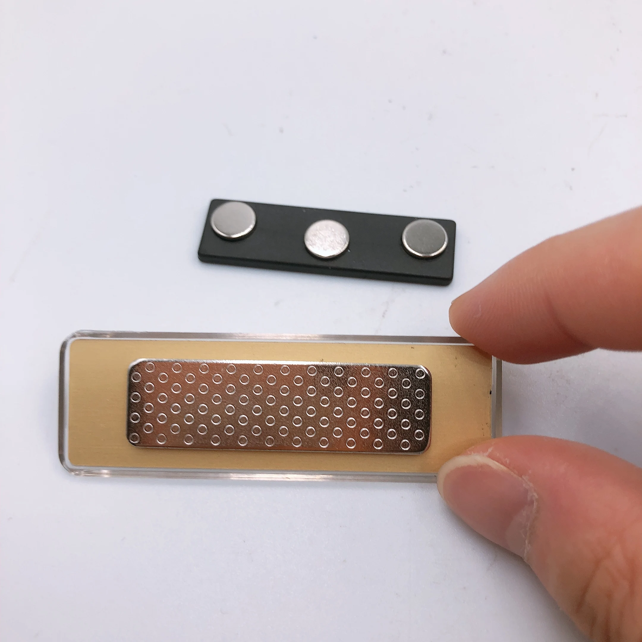 permanent name tag with badges neodymium magnetic name holder