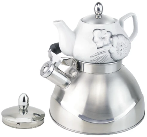 kitchen accessories whistling kettle nonstick turkish double tea pot kettle sets