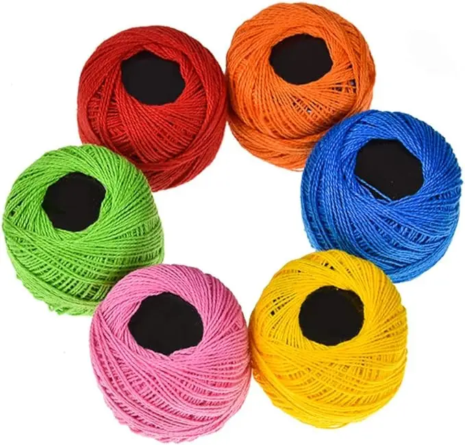 Cotton Embroidery Thread Rainbow Color Cross Stitch Threads Craft Sewing knitting crochet yarn cotton thread