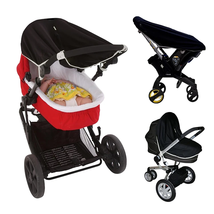 UPF50+ Bassinet Stroller Sun Shade and Blackout Cover
