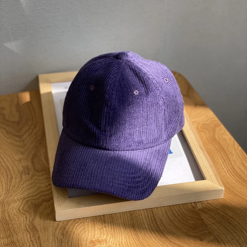 Corduroy Cap Unstructured Embroidery Unisex Dad Cap Custom Women Wholesale Sport Cap Baseball Hat for Male