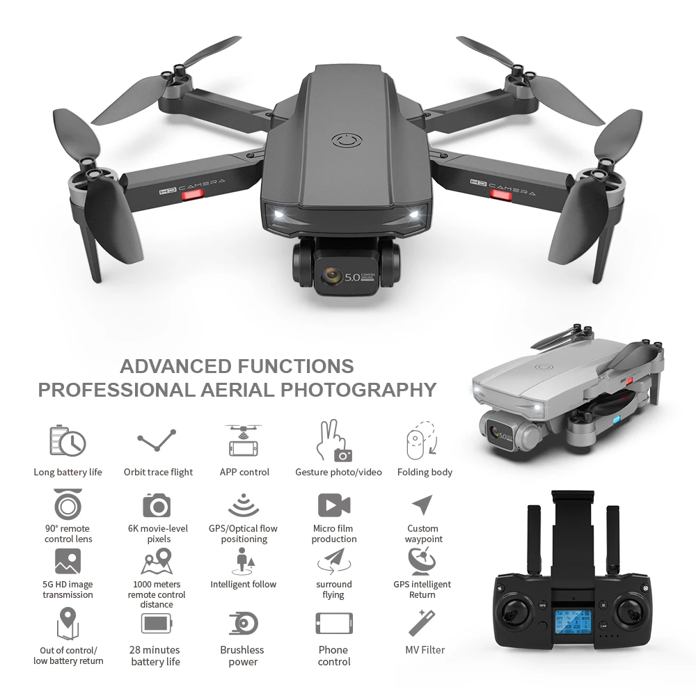 Best Professional Long Flying Time Camera Drone With 6k Professional Camera Rc Drone
