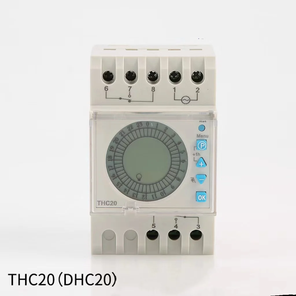 Ahc C20-2C Digital Timer Switches Programmable Th c 20-2C din rail mount with led backlight display Electronic Time switch