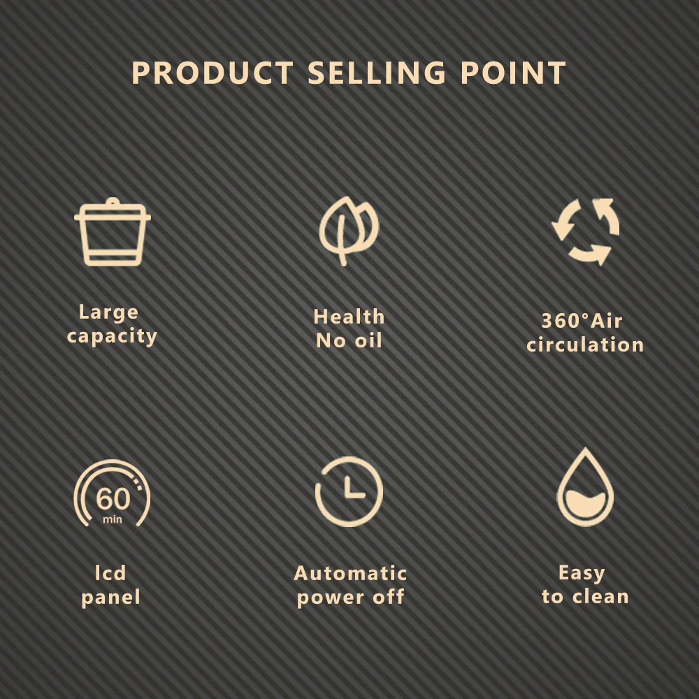 Air fryer household new large capacity oil-free intelligent oven integrated electric fryer chips open memory power air fryer