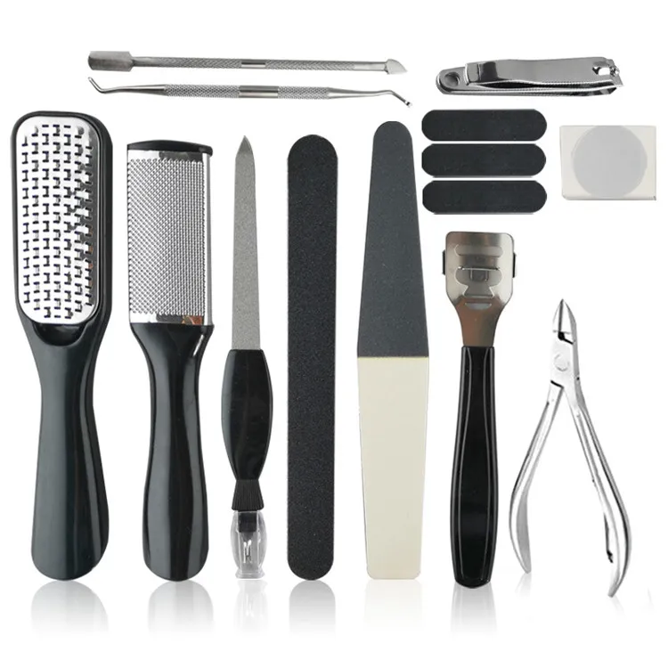 Wholesale 17PCS Foot File Professional Rasp Heel Grater Hard Dead Skin Callus Remover Pedicure File Set