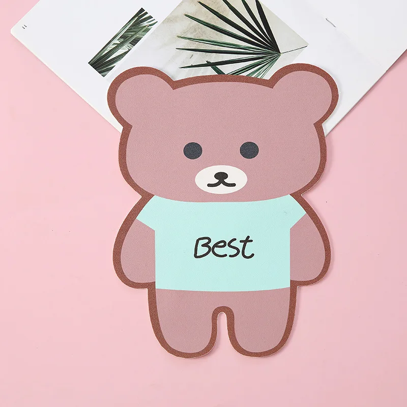 Factory Promotional Wholesale New Arrival Custom PU Leather Cute Animals Irregular shapes Sublimation Mouse Pads