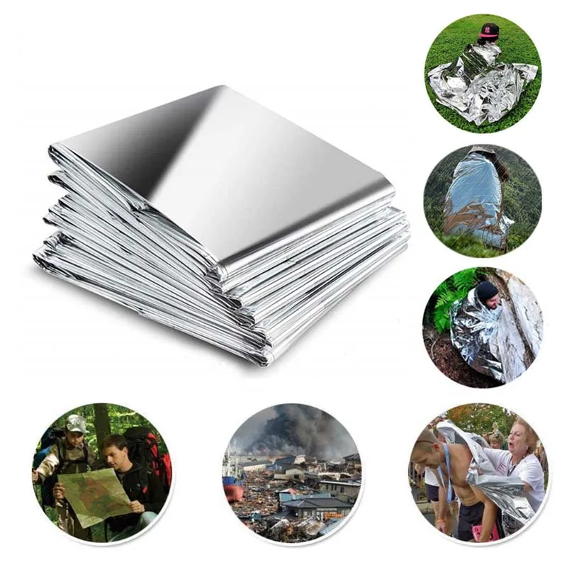 Wholesale  Emergency Blanket Tear Resistant Windproof Sun Protection Thermal Insulation Blanket Hiking Survival First Aid