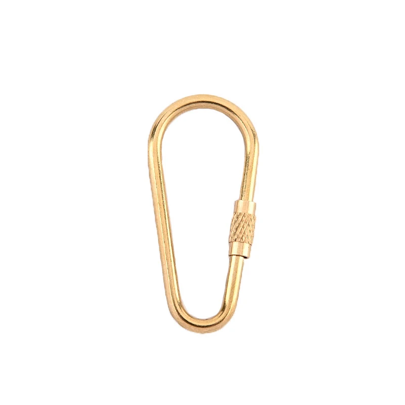 Small brass keychain carabiner screw lock carabiners for keys