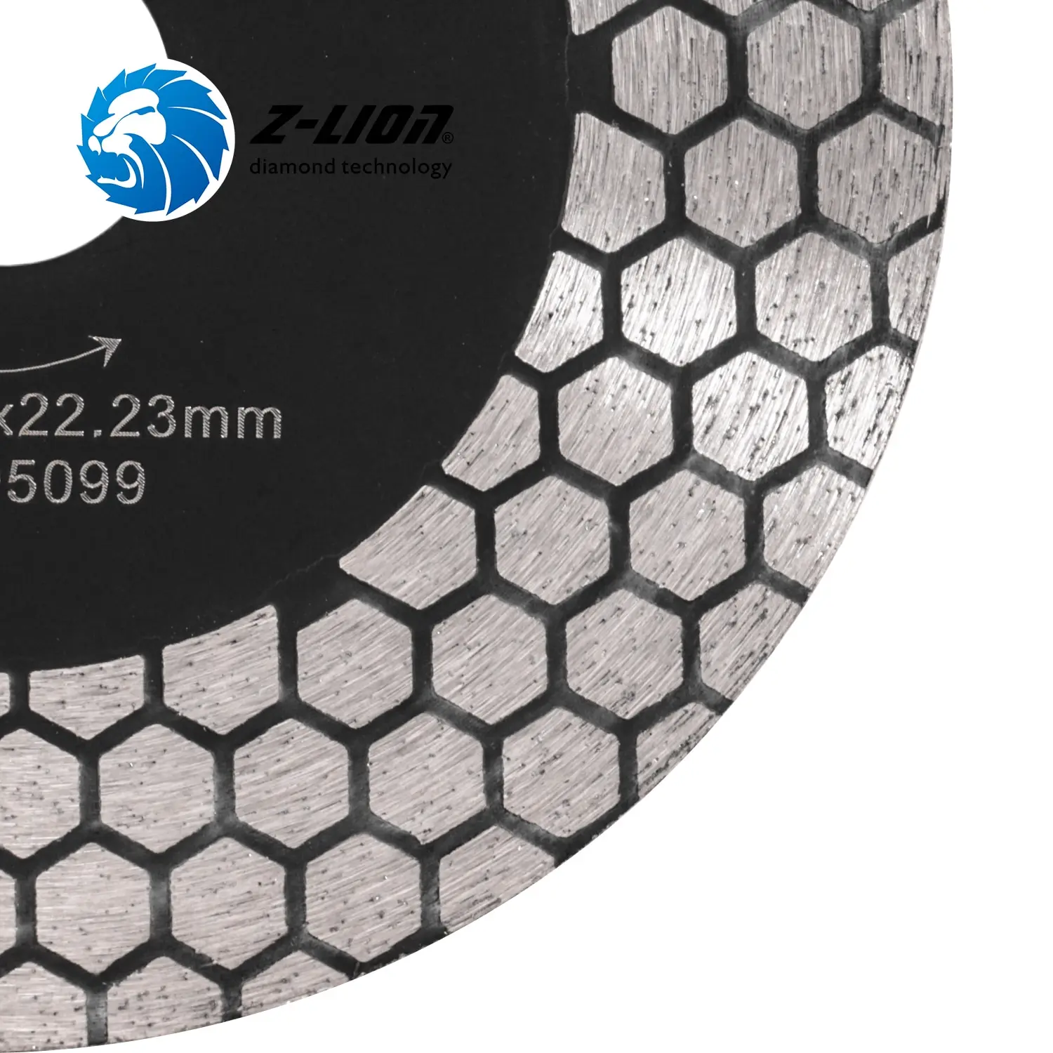 Z-LION 125mm 5 inch  Diamond Cutting Disc Honeycomb Saw Blade for Wet/Dry Use Marble Ceramic