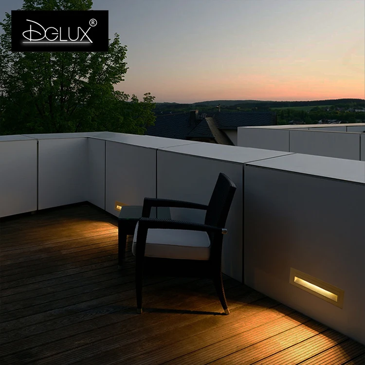 Энергосберегающая квадратная Встраиваемая настенная лампа DGLUX для лестницы 110-240 В переменного тока 3 Вт