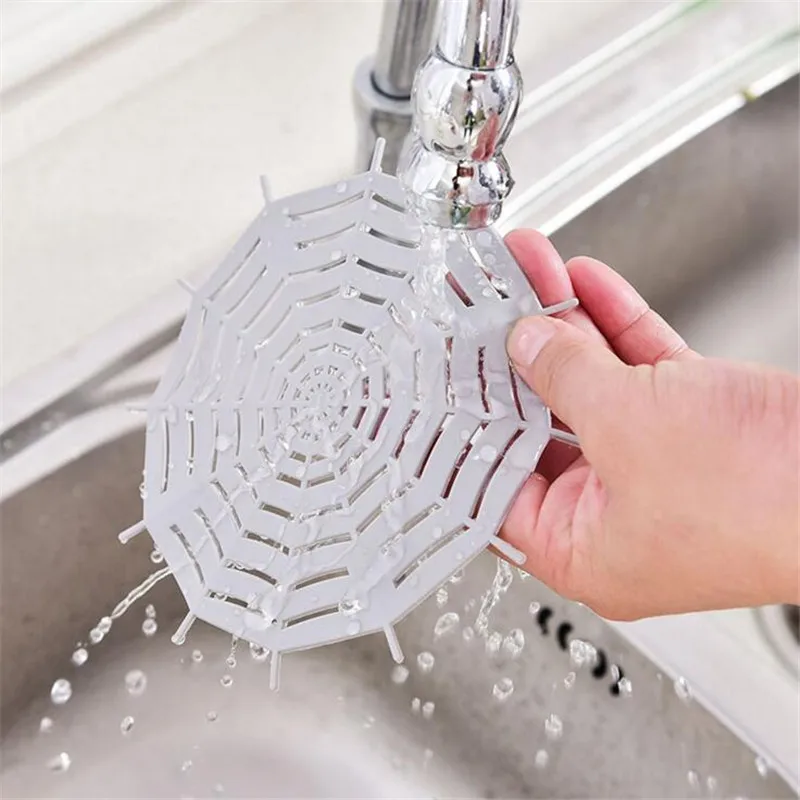 Creative Spider Web Drain Rubber Circle Silicone Plug Shower Bathtub Bathroom Leakage-proof Drain Sink Basin Stopper H29
