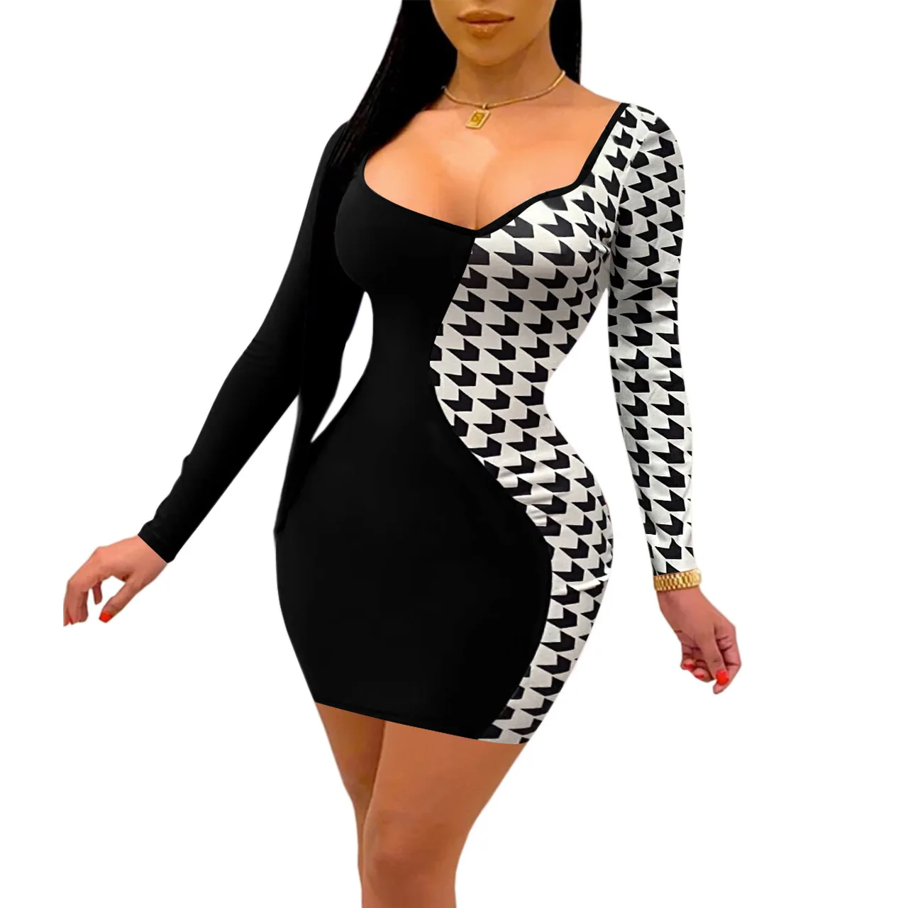 Wholesale fashion clothing career abaya muslim lady elegant long sleeve african mini bodycon women plus size casual dresses