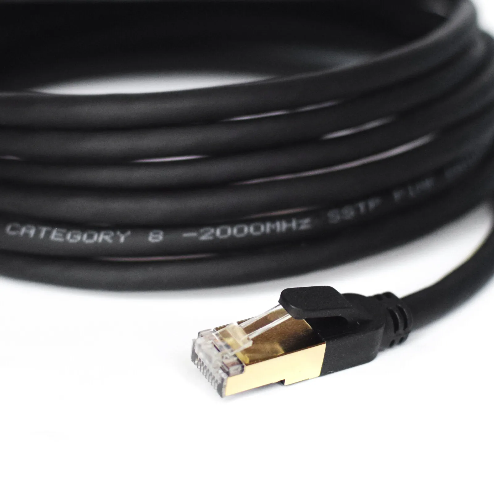 FTP SFTP High Speed Cat6a Cat7 Cat8 Flat Patch Cord 1m 3m 5m 10m 15m Bare Copper CCA Patch Cord RJ45 from China Supplier SZADP