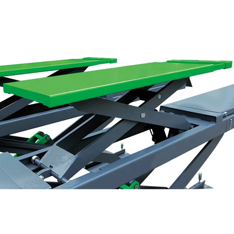 4 t capacity four cylinders full rise on ground wheel alignment scissor car lift with mobile turn plate