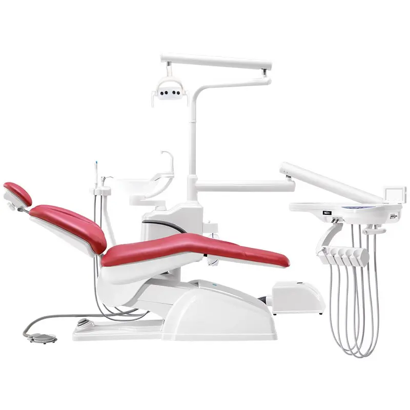 Portable Dental Chair with Imported Motor Rotatable Main Box Made of Plastic and Metal Factory-Priced for Dental Clinics
