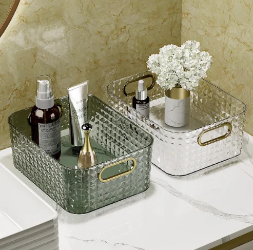 Прозрачная цветная акриловая коробка для хранения косметических ВАЗ