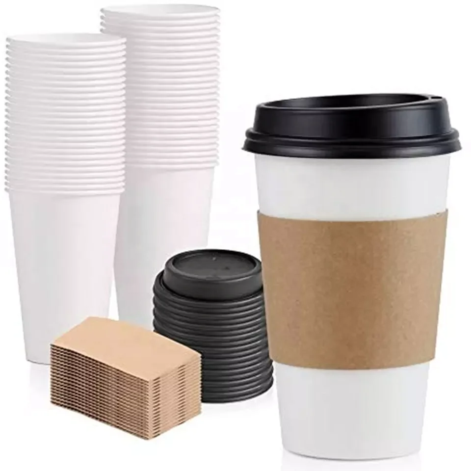 Top sale paper coffee cups disposable single wall white paper cups