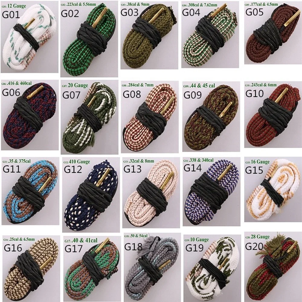 Bore Cleaning 22 styles Reusable Cleaner Keep Clean and Ready with Snakes Rope Hunting Bore Cleaning Rope Cleaner