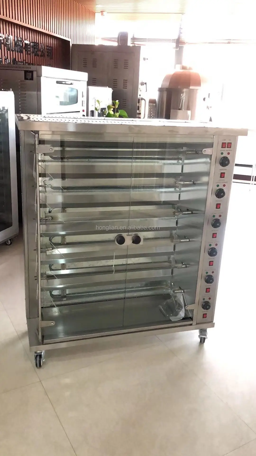 Rotisserie машина для приготовления цыплят газ/Электрический из нержавеющей стали