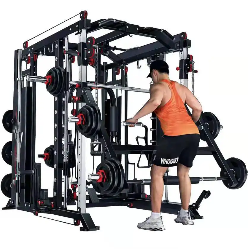 
multifunction integatrd trainer comprehensive squat gantry smith training machine 180kg weight stack 