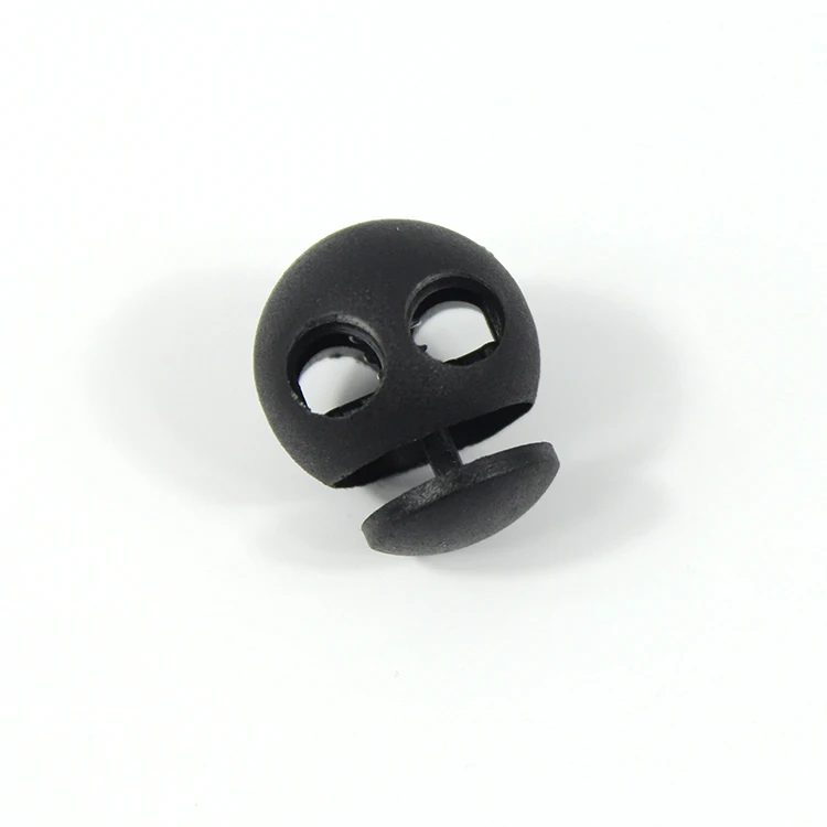 Round Flat Plastic 2Hole Toggle Cord Lock Stopper