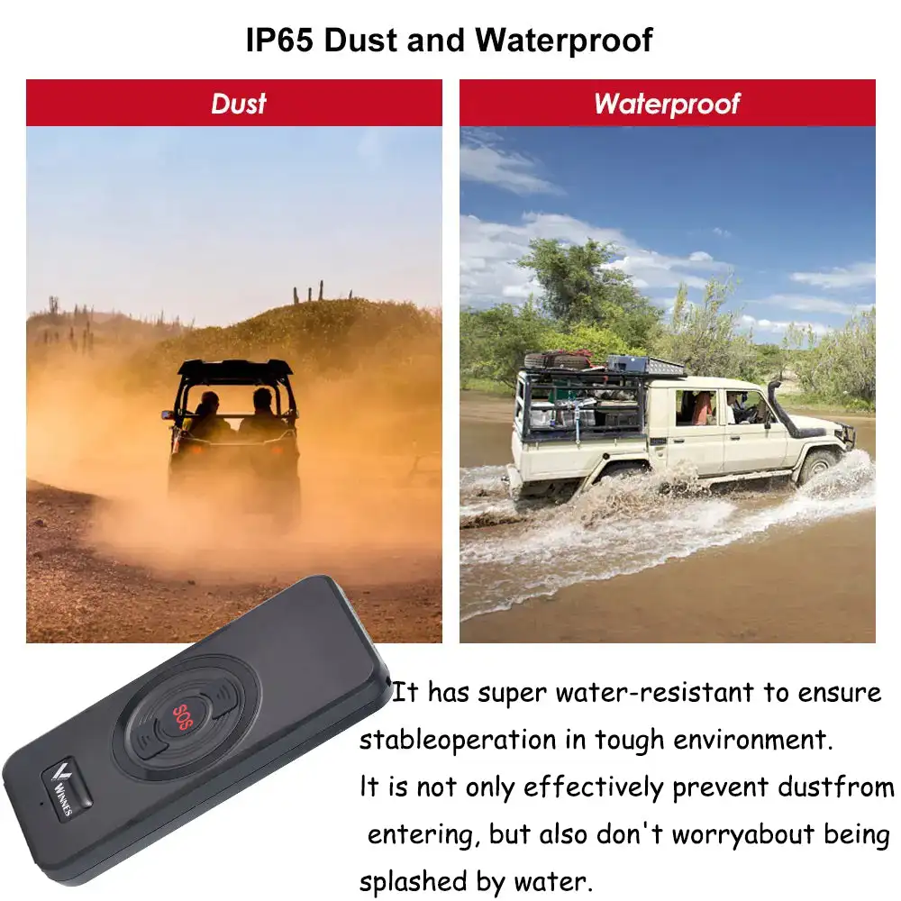 WINNES TKS2 GPS Tracker 5000mAH SOS Two Way Communication Free PC & APP Online Realtime Tracking For Vehicles Car Truck