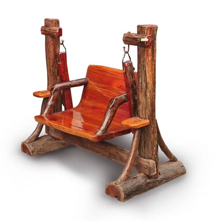 Leisure design exquisite outdoor wood furniture patio swings