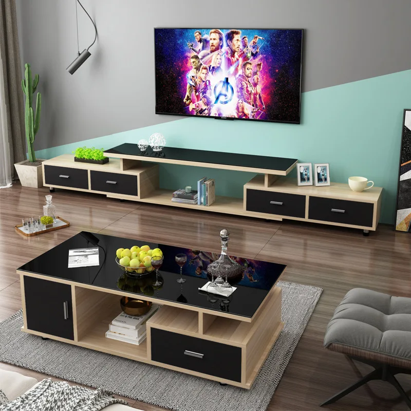 Honsoar Wooden TV Rack Cabinet Customized Fancy Design Stand Storage Modern TV Home Furniture 2022