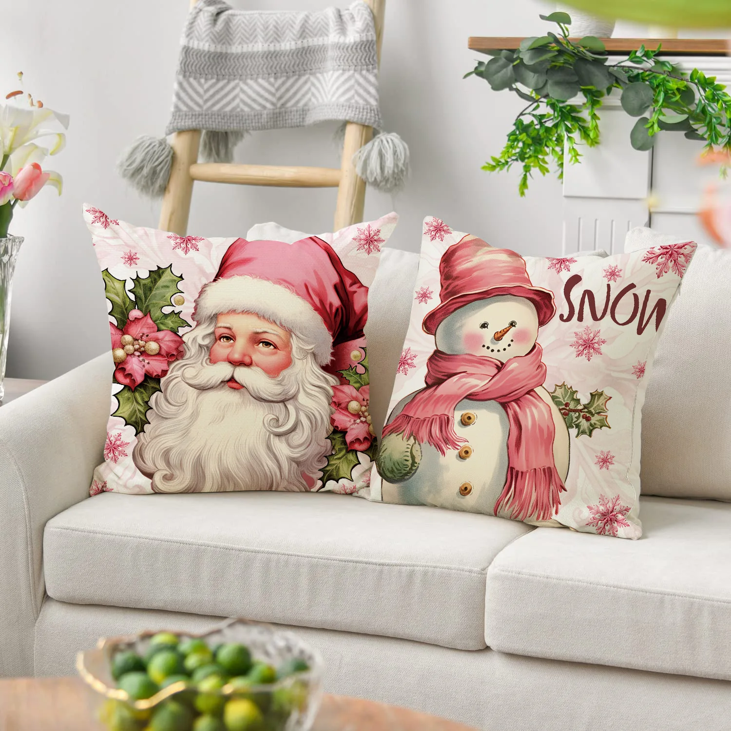 Wholesale Custom Christmas Deer Sofa Pillowcase Christmas Pillow Cover Home Christmas Decoration