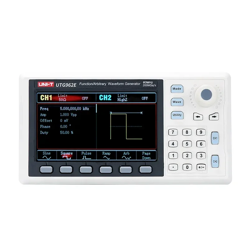 A-BF и UNI-T UTG932E UTG962E функция произвольной формы сигнала генератора двухканальный 200 MS/s 14bits частотомер