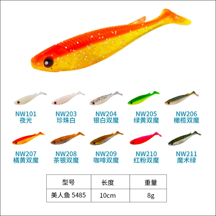 10cm 8g Handmade Lifelike Soft Plastic Fishing Worm Lure