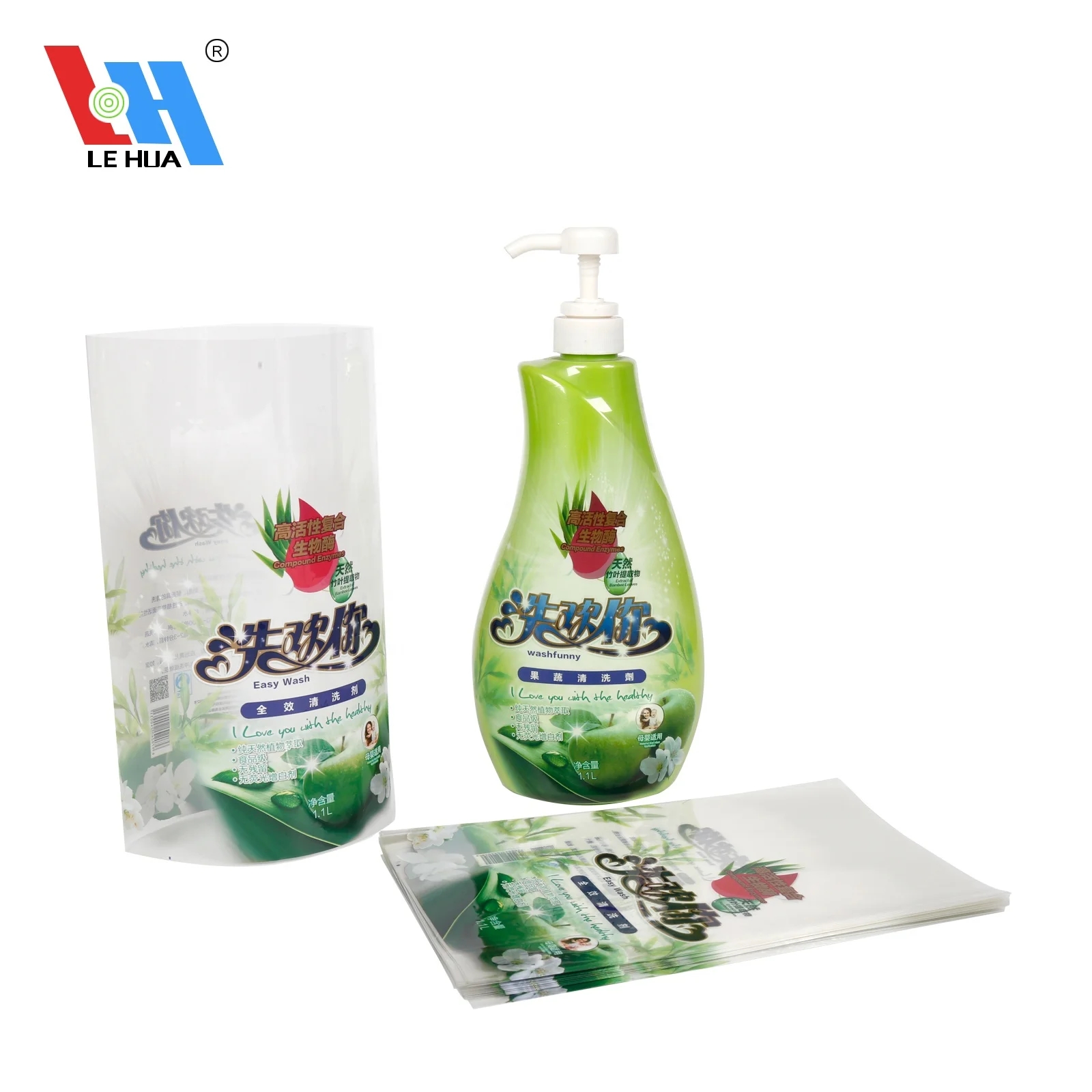 Customized PET/PVC plastic shrink film printing shrink wrap bottle label shrink sleeve label For hand washing/Shampoo Bottle