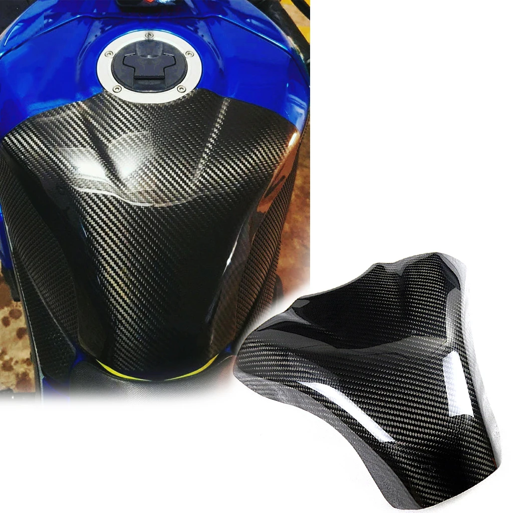 Motorcycle Accessories 100% Carbon Fiber Half Fuel Tank Cover Fairing parts Kits For Suzuki GSXR 1000 2017 -  2019 2020 2021 +