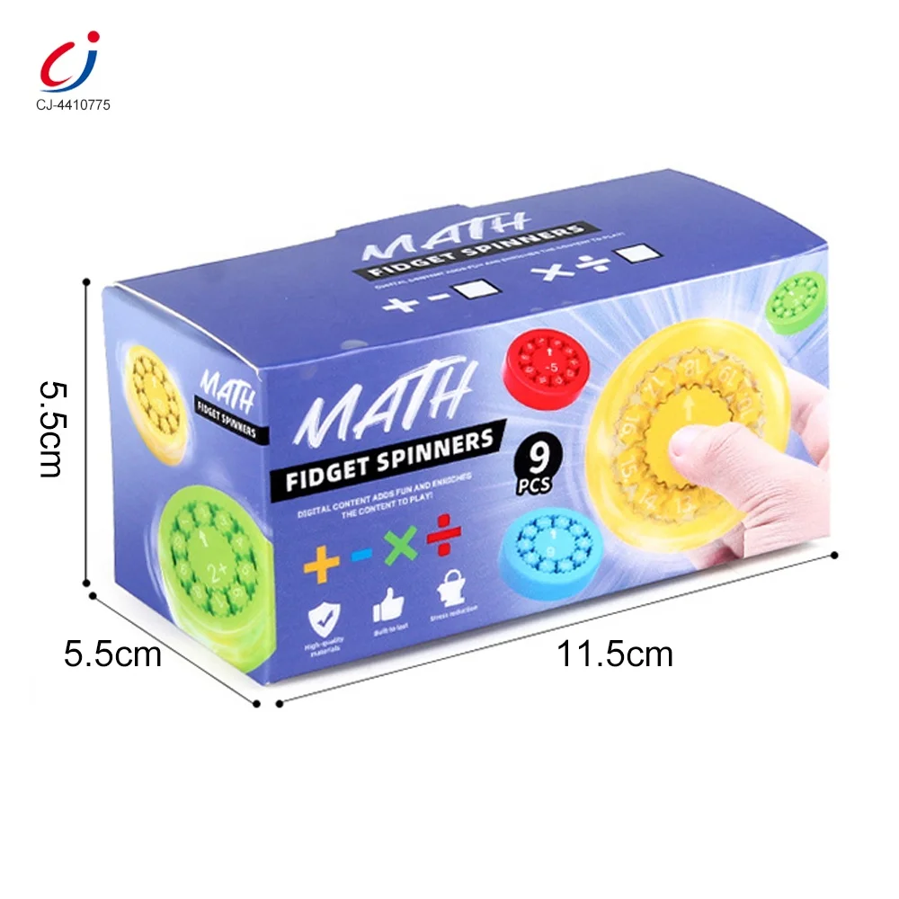 Chengji Fidget Spinner Toy Set Digital Gyroscopes Mathematics Toy for Kids Math Fidget Spinner Math Counting