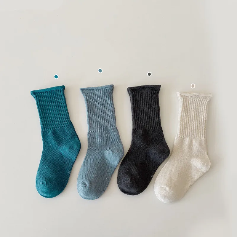 2021 wholesale boutique baby socks candy colors cotton crew socks for school children socks