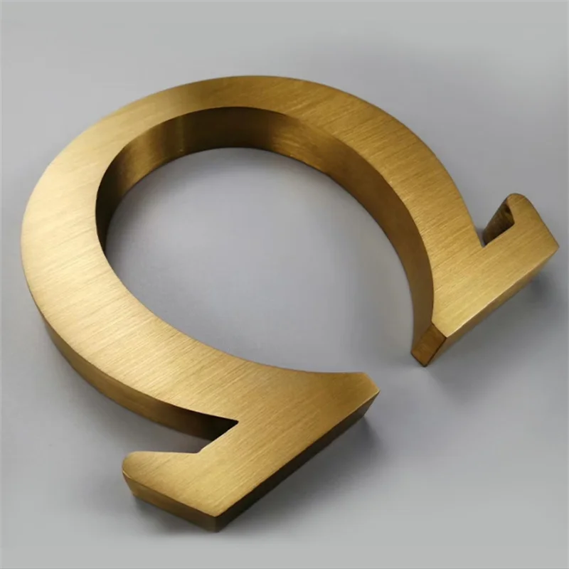 Custom Stainless Steel Small Metal 3D Gold Letters Signage of Metal Sign