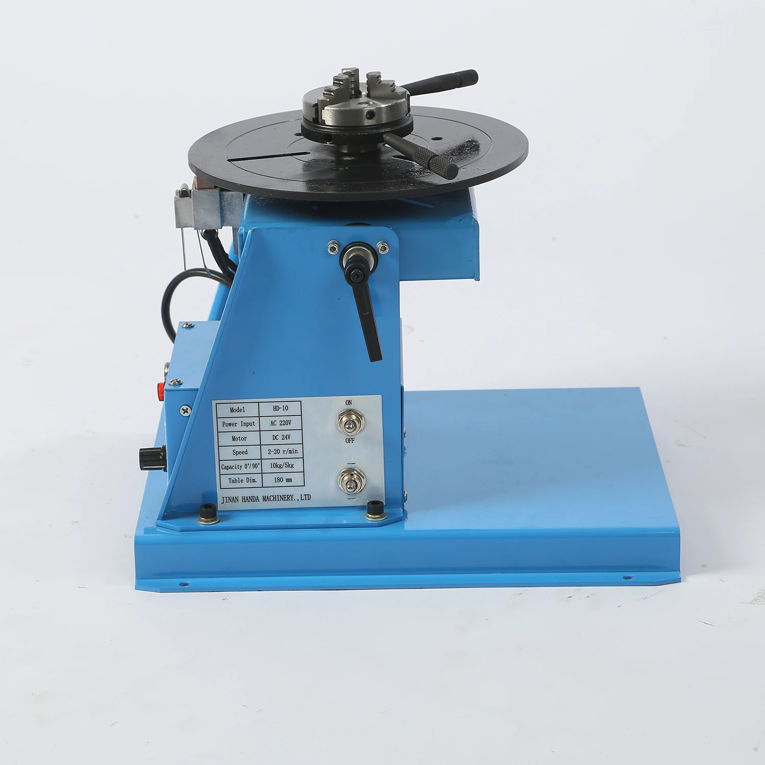 Welding pisotioner welding rotator HD-10 220V with K01-63 chuck cartridge welding turntable M14