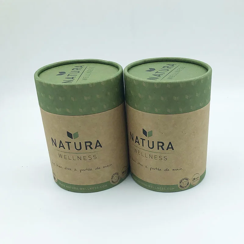 Large tea paper tube tea tin canister sugar coffee tea canister