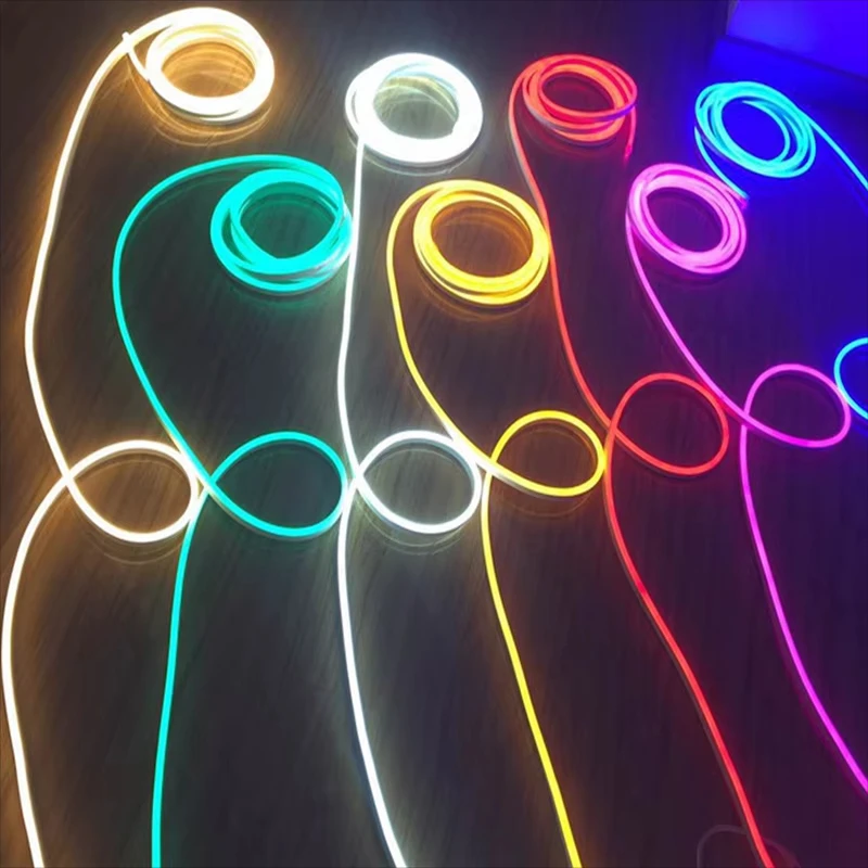 Slim 3mm 5mm 6mm custom 12v 24v sign waterproof digital DMX flexible led neon strip rope Christmas lights rgb rgbw led neon flex