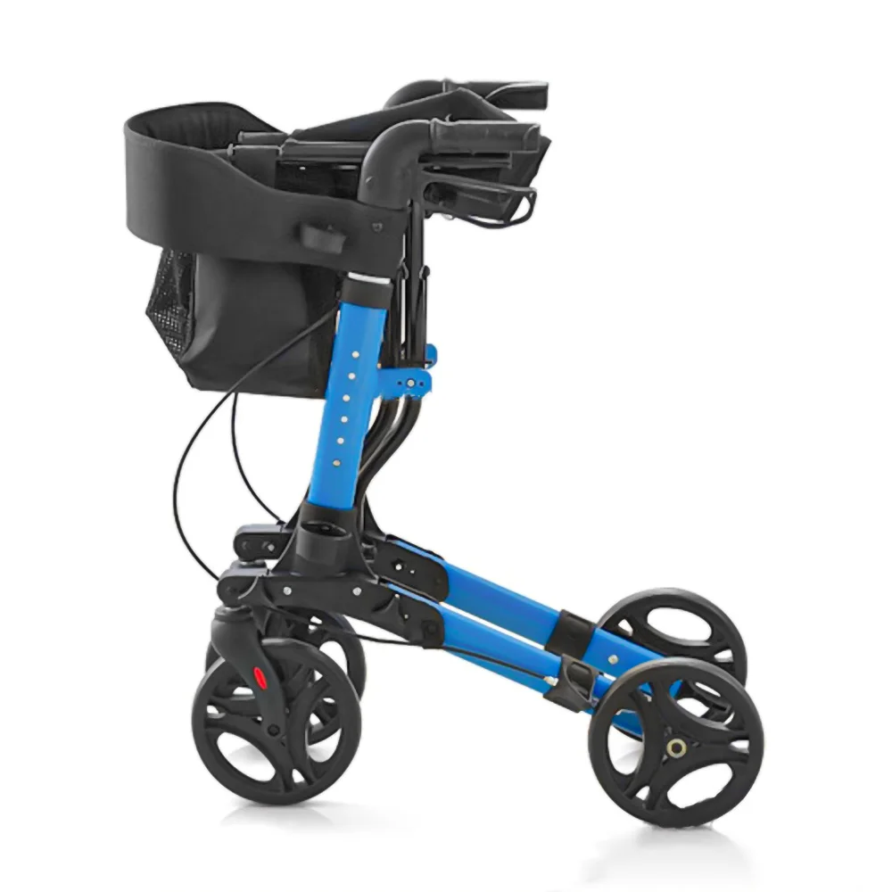 European style aluminum lightweight rollator walker with seat