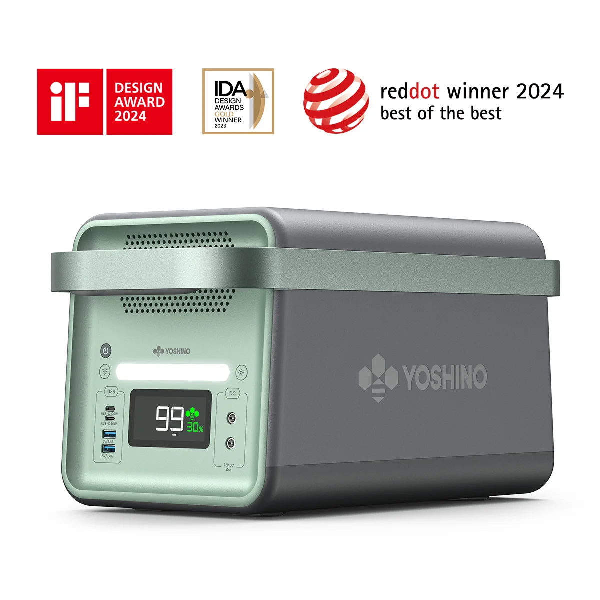 YOSHINO B2000 Portable Power Station 2000W/1326Wh Solid-State Solar Generator Lithium Ion Battery MPPT LED EU Home Car Use