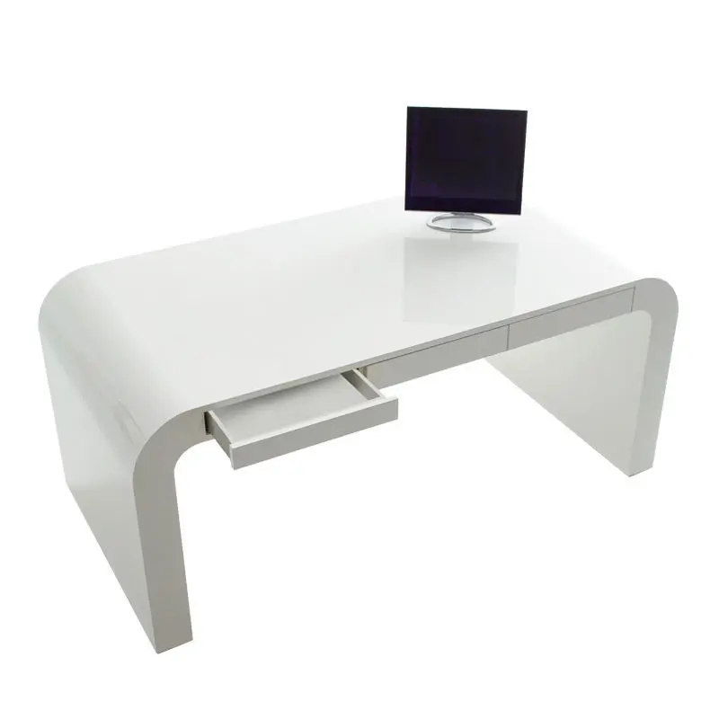 Best Quality Luxury Boss Office Desk Creative High Gloss Finish Computer Aesthetic Table Stylish Simple Design Meeting Desk