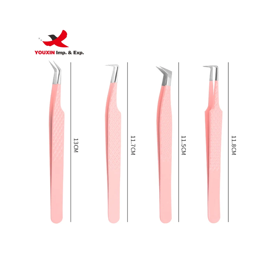 wholesale Private Label Lashes Applicator Tweezers Bulk Magnetic Lash Tweezers Packaging False Eyelash Tweezers