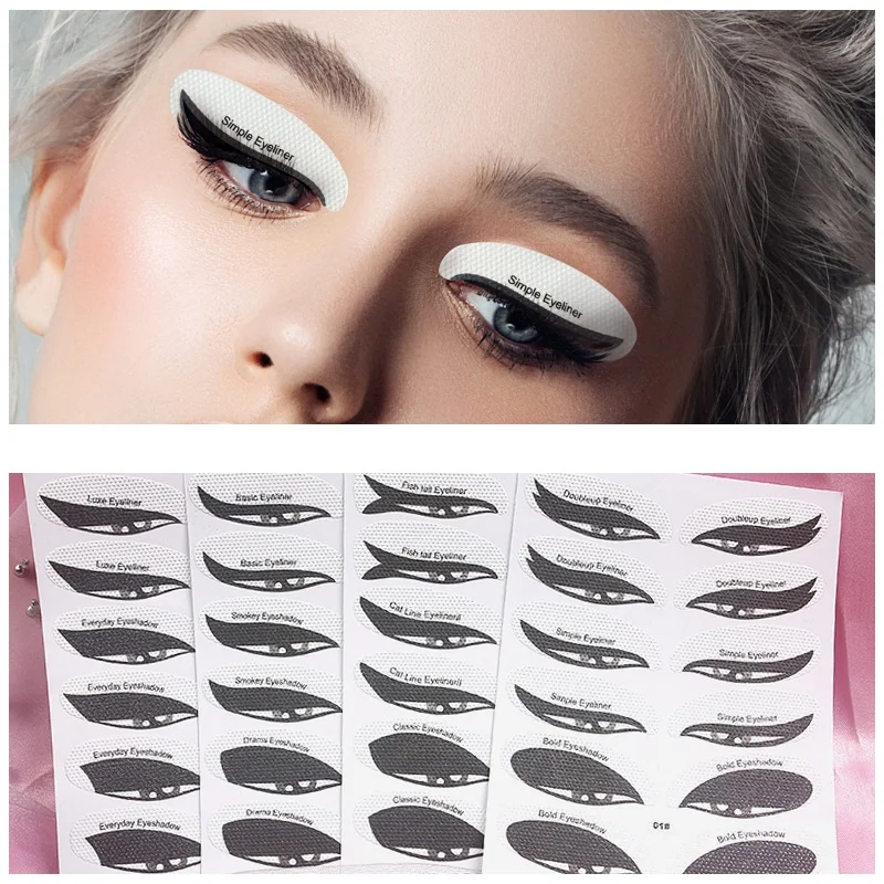 New Eyeliner Stickers Winged Eyeliner Tool Eyeliner Guide Tool Nonwoven Eyeshadow Stencils for Eyes
