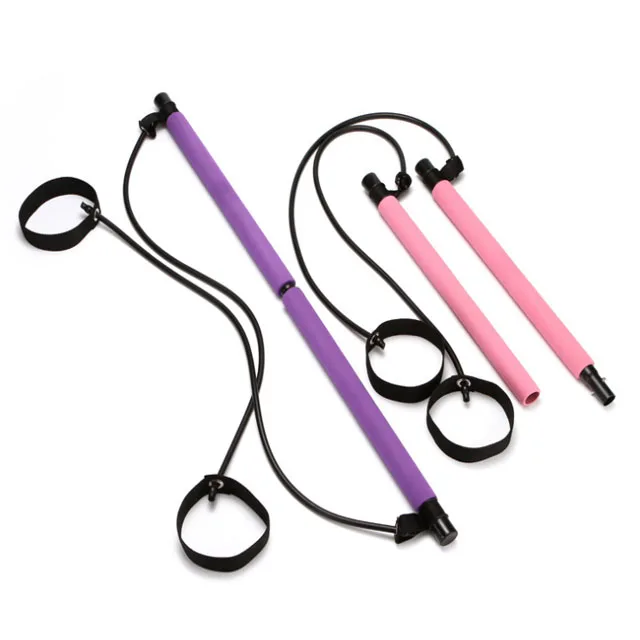 Portable Yoga Pilates Stick Multifunction Fitness Pilates Bar Pilates Exercise Stick